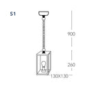 LANT-MIRAGE-S1 | Lampadari da esterno | Lanterna moderna nera | Intec Light