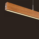 Molino - Lampadario LED 22W 3000K, in legno larghezza 94cm, con variatore di luce al tocco, Globo Lighting