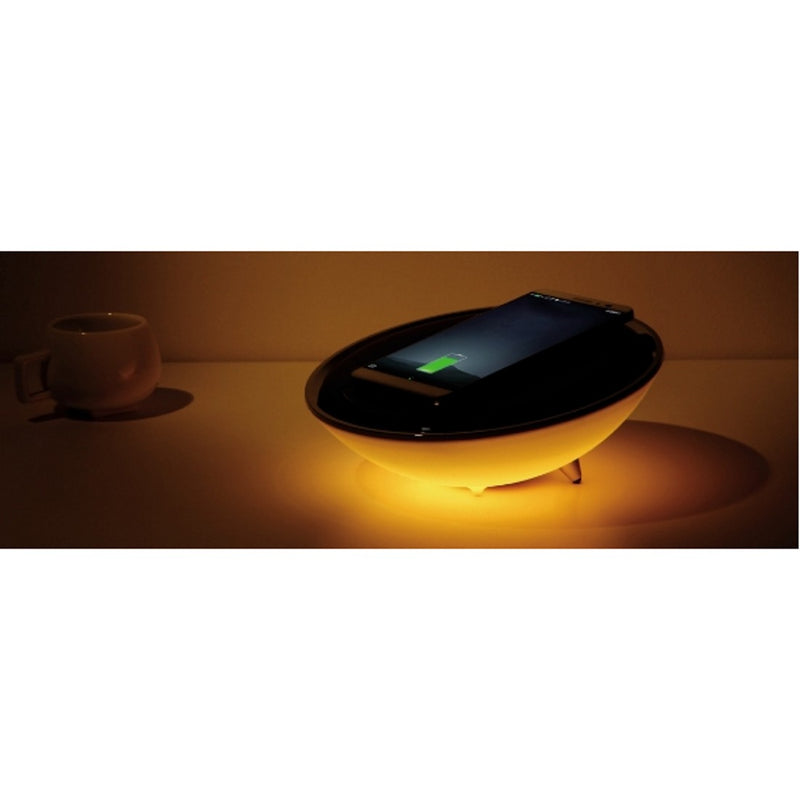 Moony - Lampada LED RGB con base di ricarica per smartphone