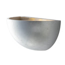 lampada da parete 25 cm in gesso effetto metallico argento con attacco E27