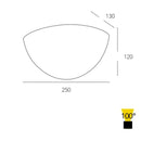 I-MORITZ-S-NOC-AP | applique parete effetto legno noce scuro in gesso | Fan Europe