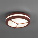 Plafoniera da esterno Murray IP54, in alluminio finitura materica color ruggine, 2 luci