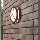 Plafoniera da esterno Murray IP54, in alluminio finitura materica color ruggine, 2 luci