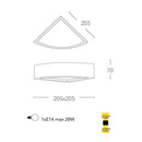 Mykonos | Lampada angolare in gesso | Fan Europe