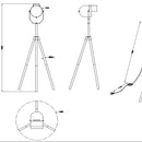 No.5 - Piantana treppiede stile industriale