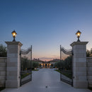 lampioncino segnapasso ip44 nero con lanterna classica e attacco e27