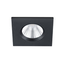 Faretto da Incasso LED nero quadrato dimmerabile IP23 da interno per cartongesso