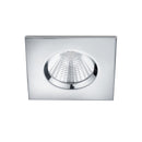 Faretto da Incasso LED cromo lucido quadrato dimmerabile IP23 da interno per cartongesso