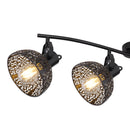 Pantalla - Barra 4 faretti orientabili rustica vintage in metallo ricamato