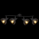 Pantalla - Barra 4 faretti orientabili rustica vintage in metallo ricamato