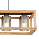 Pattay - Lampadario metallo nero e legno