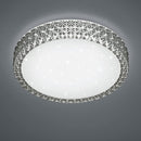 Plafoniera LED 21W moderna Pegasus, in plastica trasparente fumè, effetto cristalli, Ø 40cm, 3 intensità di luce