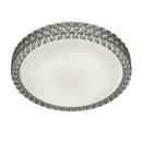 Plafoniera LED 21W moderna Pegasus, in plastica trasparente fumè, effetto cristalli, Ø 40cm, 3 intensità di luce