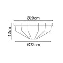 Perseus - Plafoniera rustica da esterno