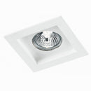 faretto a scomparsa quadrato in gesso verniciabile 9,5 cm per cartongesso