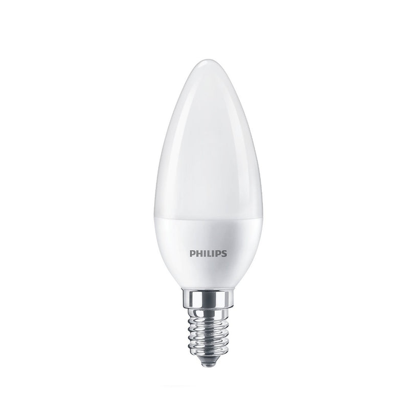 Philips - 2 lampadine LED forma oliva, attacco E14, 7W=60W, luce bianco naturale 4000K
