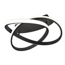 Plafoniera moderna LED antracite 45 cm luce bianco caldo