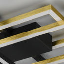 Plafoniera LED nero oro dimmerabile 3 livelli interruttore