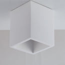 plafoniera compatta in gesso verniciabile stile minimal per interni