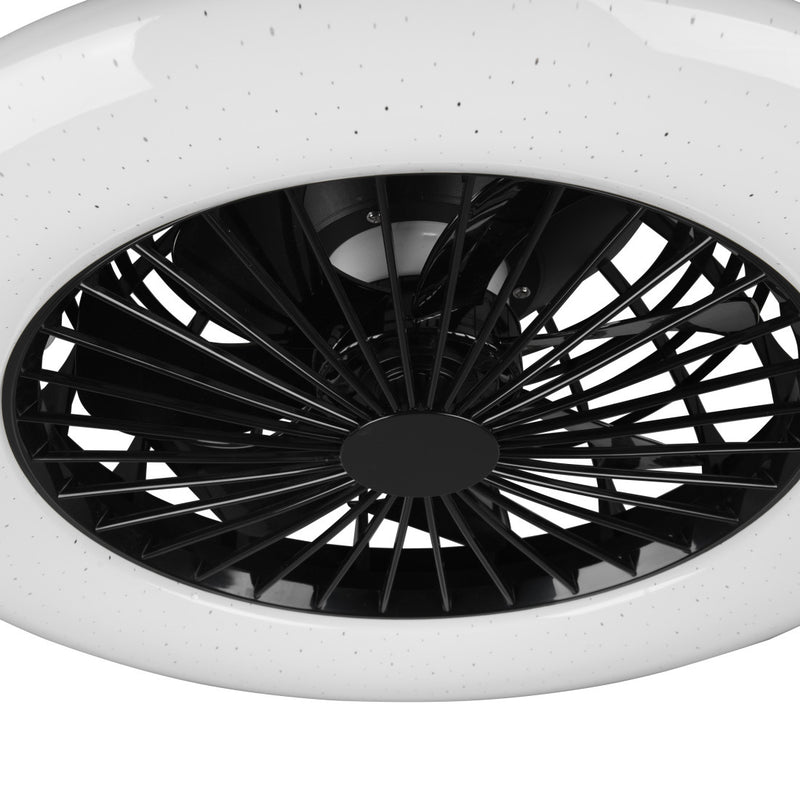 lampada da soffitto Ø50 cm con effetto cielo stellato, luce notturna e ventilazione silenziosa a 3 velocità
