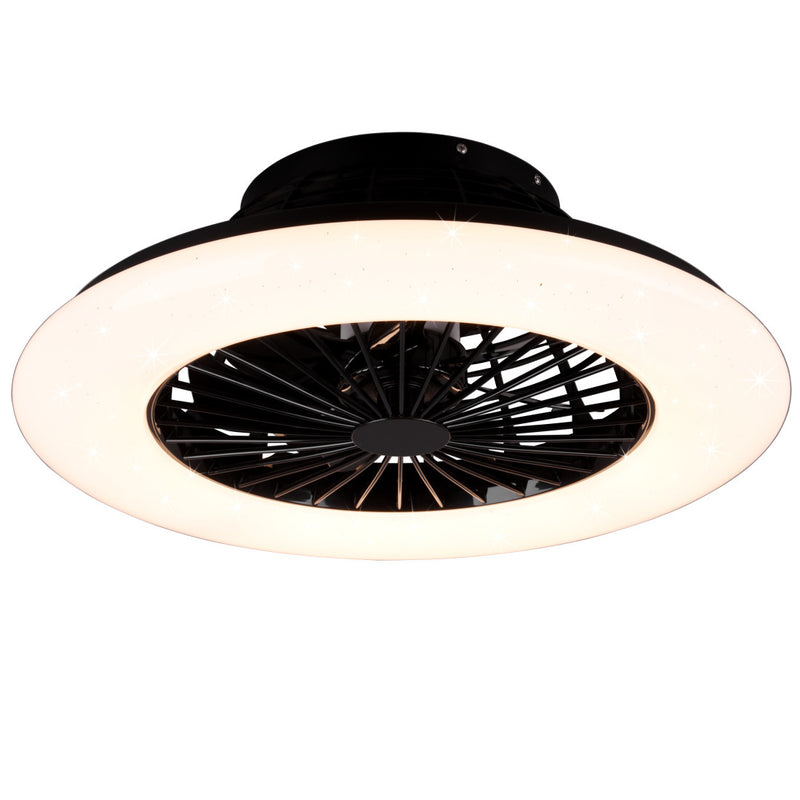 plafoniera multifunzione 30W con LED dimmerabile, telecomando, timer e motore DC a risparmio energetico