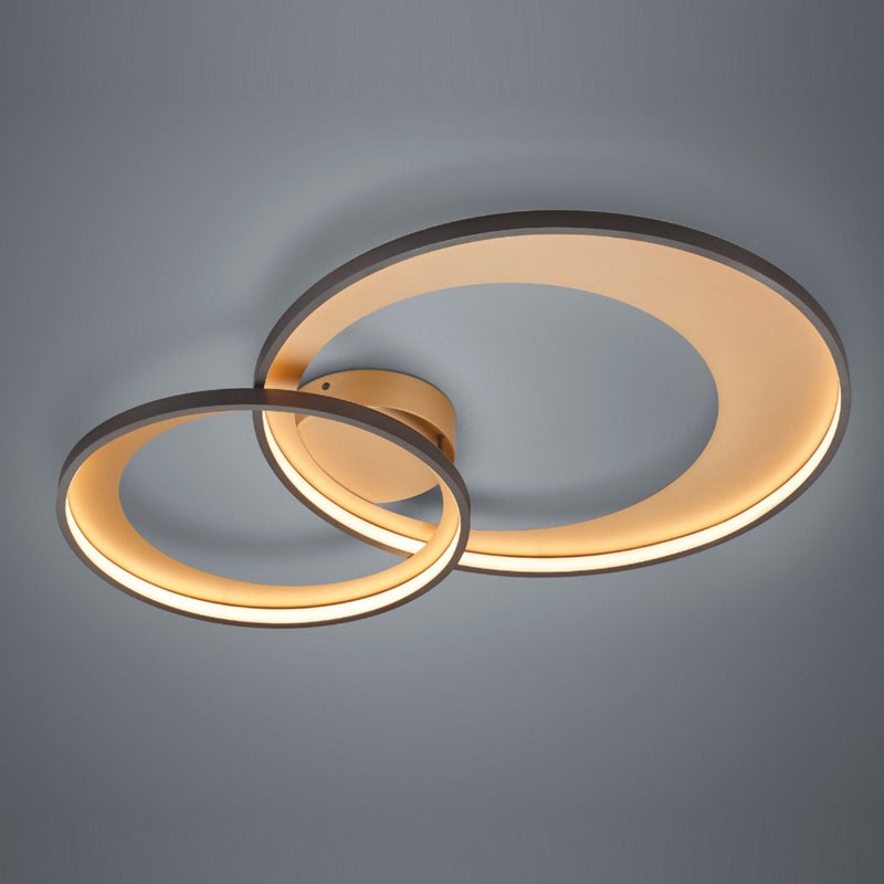 Plafoniera LED moderna oro luce calda 3000K