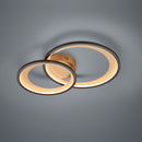 Plafoniera LED Granada 33W doppio anello oro SwitchDimmer