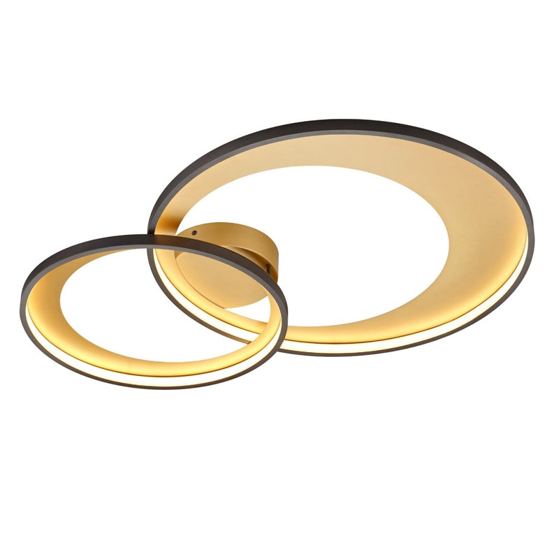 Plafoniera LED Granada 40W 2 anelli oro SwitchDimmer