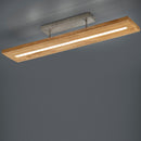 Lampada da soffitto Brad moderna in legno chiaro e metallo con luce calda 3000K