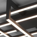 Plafoniera moderna LED nera 100x40x11 cm luce calda