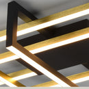 Plafoniera moderna LED nero e oro 100x40x11 cm