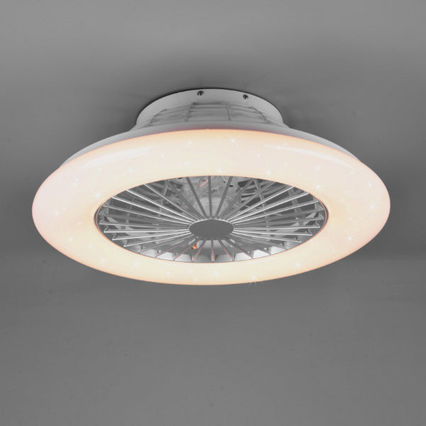 plafoniera LED con ventilatore, dimmer RGB e luce variabile per ambienti moderni