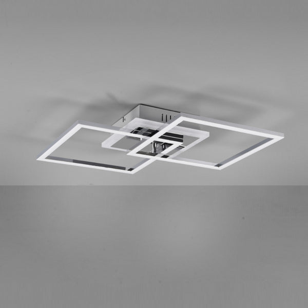 Plafoniera LED da soffitto 25W cromata luce naturale dimmerabile