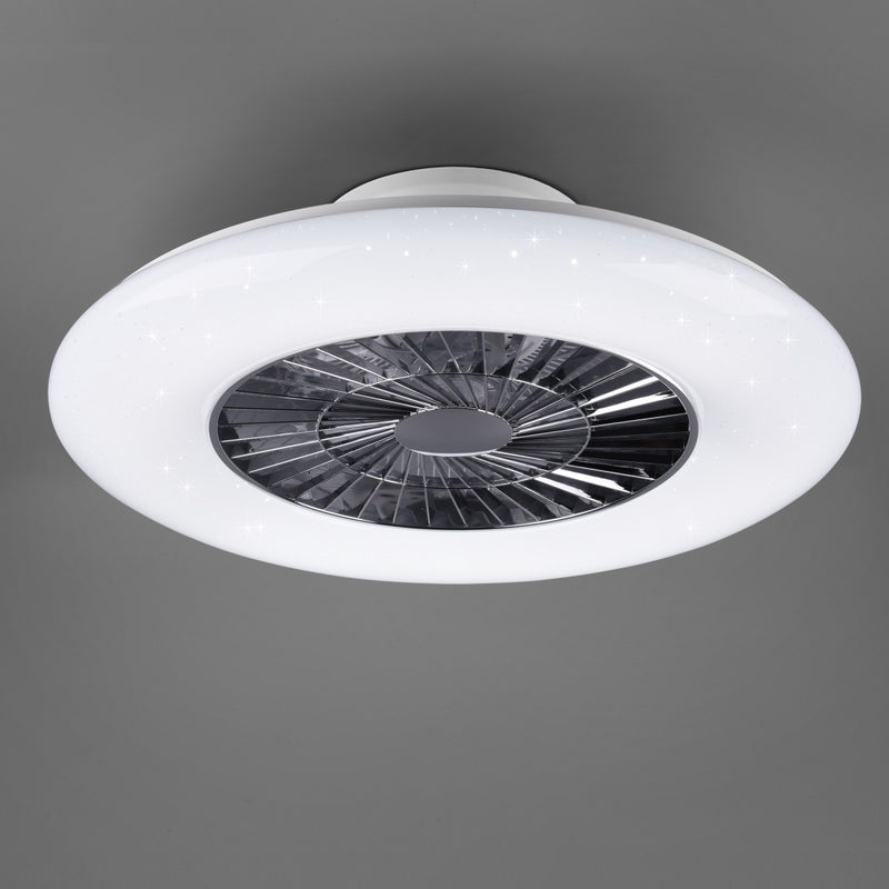plafoniera LED da soffitto con ventilatore silenzioso e luce regolabile CCT per camera o soggiorno