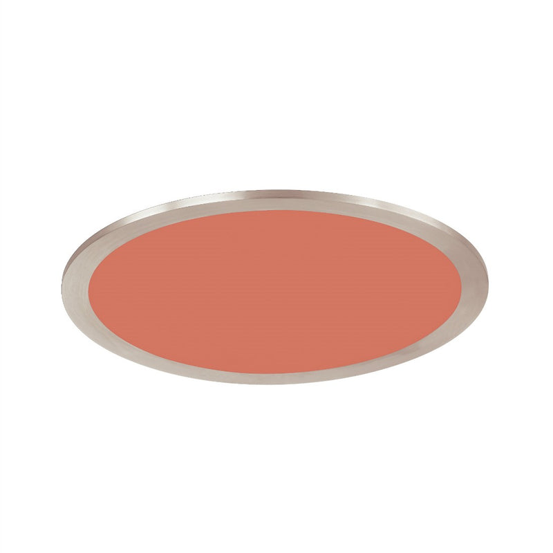 Plafoniera moderna acciaio satinato luce bianco dinamico