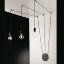plafoniera applique habitat 3 luci a caduta con rosone in metallo e cavi lunghi 5 metri

