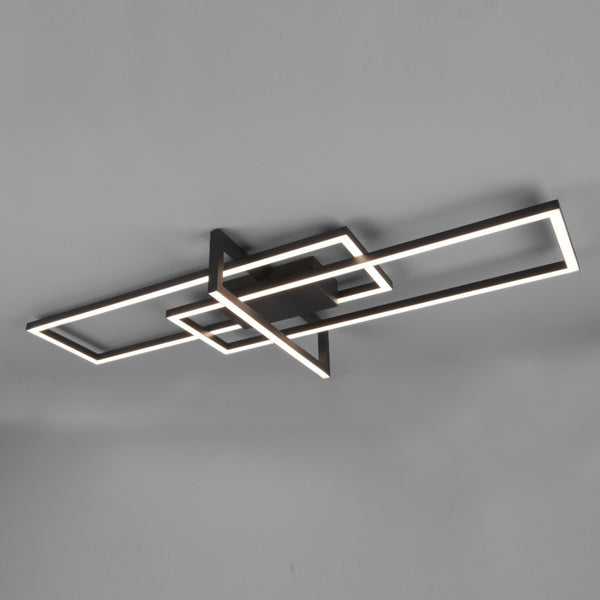 Plafoniera Salinas LED 34W nera SwitchDimmer 3000K