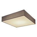plafoniera led quadrata in tessuto grigio antracite 50x50 cm