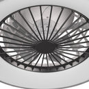 Ventilatore da soffitto compatto design tessuto grigio