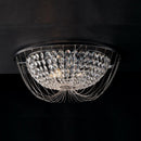 plafoniera vienna classica barocca in metallo cromo con cristalli k9 diametro 45 cm
