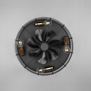 Plafoniera vintage con ventilatore integrato nero ed oro invecchiato