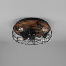 Plafoniera vintage con ventilatore integrato e telecomando