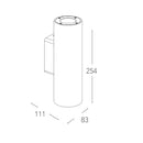 Portland | Applique da Esterno | Cemento Grigio | Intec Fan Europe