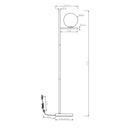 Pure 402000142 | Lampada da terra nero | Trio Lighting