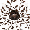 Reposa 622811528 - Plafoniera LED 15W rustica floreale, 15 luci diametro 80cm