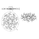 Reposa 622811528 - Plafoniera LED 15W rustica floreale, 15 luci diametro 80cm