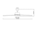 Rolando - Ventilatore moderno con luce LED 22W, bianco CCT variabile, dimmerabile, telecomando incluso, Globo Lighting