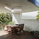 Rolando - Ventilatore moderno con luce LED 22W, bianco CCT variabile, dimmerabile, telecomando incluso, Globo Lighting