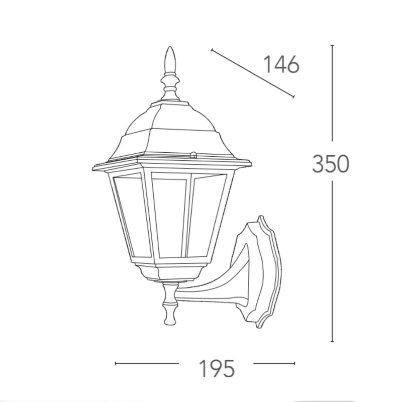 Applique Roma | Lampade da Esterno | Intec Fan Europe