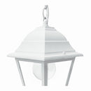 lampadario da esterno in alluminio bianco altezza regolabile fino a 110 cm